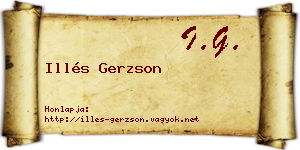 Illés Gerzson névjegykártya