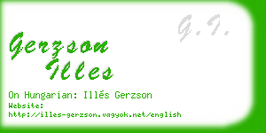 gerzson illes business card