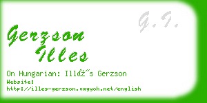 gerzson illes business card